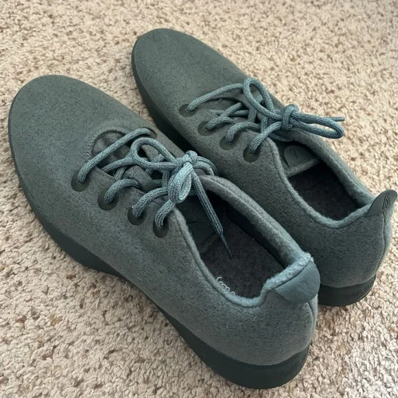ALLBIRDS Limited Edition Tuke Matcha/MatchaSole Wool Runners Sneakers Size 13 - Picture 3 of 7